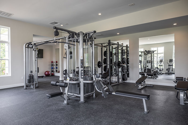 Fitness center at The Residences at Brookside